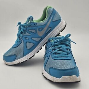 Nike Revolution 2 GS Shoes Sz 7Y kids 8.5 womens 555090 405 Blue Green